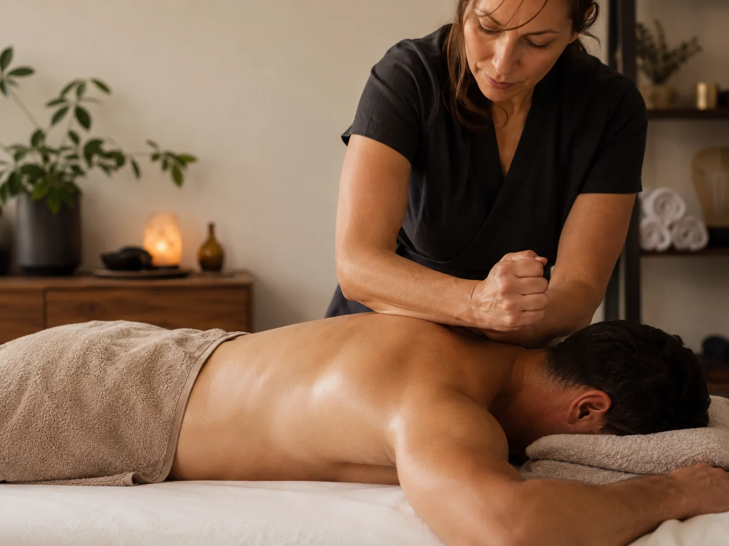 Masaje descontracturante profesional de espalda en San Fernando